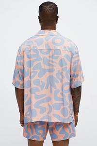 Conjunto de camisa y pantalones cortos de verano transpirable de manga corta para hombre OEM Resort Casual conjunto de verano para hombre - Product Image 3