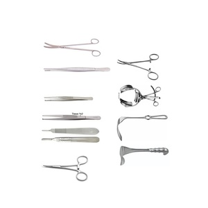 Ensemble d'instruments de laparotomie de base en acier inoxydable, outils chirurgicaux de haute qualité, approuvés CE ISO, réutilisables pour une utilisation en salle d'opération - Product Image 1