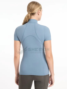 Vêtements équestres thermiques pour femmes couches de base d'équitation avec doublure en polaire isolante encolure haute et poignets extensibles - Product Image 3