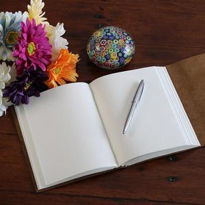 Chính hãng cổ điển da handmade Sketchbook 100 sheets Cotton giấy Tạp Chí lót Unlined Bút Chì sử dụng du lịch máy tính xách tay - Product Image 3