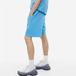 Pantalones cortos de algodón deportivos de pierna ancha unisex logotipo personalizado al por mayor lavado vintage cintura elástica ajustable ajuste holgado - Product Image 3