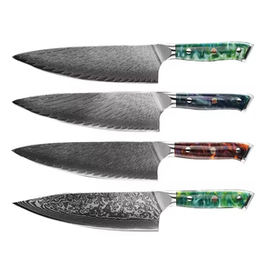 Vente en gros personnalisé OEM ODM Coutellerie Usine Couteau de chef Damas avec lame et manche en acier inoxydable Couteau de cuisine Fix Bade - Product Image 2