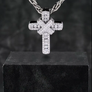 Personalizable 925 Plata Hip Hop Colgante Iced VVS1 Diamante Moissanite Street Fashion Cross Baguette Diseño Cristianos - Product Image 1