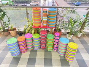 Bolsas de Compra Reutilizables de Polipropileno Reciclado de Nailon, Extra Grandes, Tejidas, Ecológicas, con Rayas, Opciones al por Mayor, para Uso en Supermercados - Product Image 4