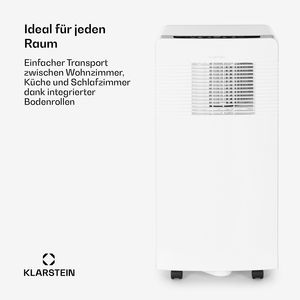เครื่องปรับอากาศแบบพกพา 7000 BTU สำหรับบ้าน ควบคุมผ่านแอพ WiFi 3 in 1 ระบบทำความเย็น ลดความชื้น และพัดลม สำหรับห้องขนาด 10-15 ตร.ม. 65 เดซิเบล สีขาว - Product Image 4