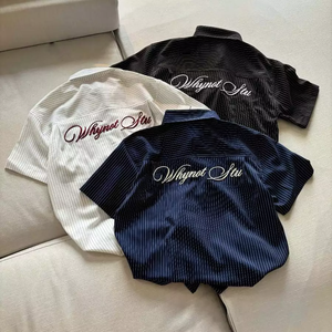 Camiseta Unisex Boxy Tatami con Waffle Bordado Graffiti Oversize Poliéster/Algodón Serigrafía para Hombres y Mujeres - Product Image 2