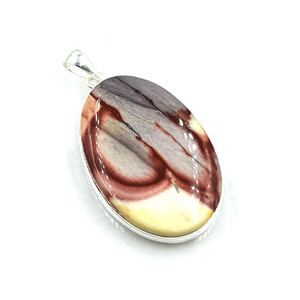 Collier en laiton avec pendentif en pierre précieuse Mookaite d'Australie, avec breloques en diamant et bijoux en pierre précieuse pour enfants - Product Image 3