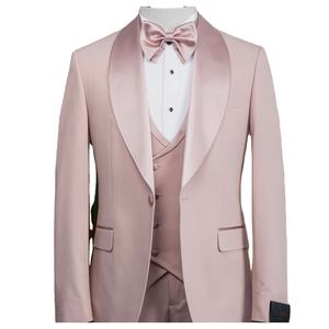 Traje de Esmoquin Premium para Hombre, 80% Lana, Diseño Elegante y Ajustado para Bodas, Fiestas Formales y Eventos Nocturnos, Cierre de un Solo Botón - Product Image 1