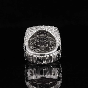 VVS D Incoloro Moissanite Iced Out Custom Hombres Hip Hop Rapper Ring 925 Plata Hermoso diseño - Product Image 3