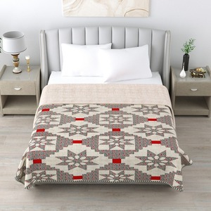 Couette double queen size en coton de luxe avec impression abstraite semi-traditionnelle au design moderne pour la maison et l'hôtel - Product Image 2