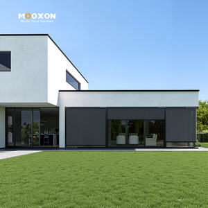 Persiana con cremallera de esquina motorizada de 90 ° <span class=keywords><strong>para</strong></span> <span class=keywords><strong>exteriores</strong></span>, impermeable, a prueba de viento, cortina eléctrica con cremallera <span class=keywords><strong>para</strong></span> Patio y balcón - Product Image 2