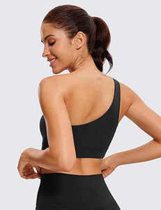 Soutien-gorge de sport à une épaule de haute qualité confortable respirant pour Yoga Gym léger Style Simple grande taille amical - Product Image 5