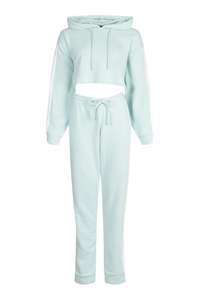 OEM Logo personnalisé deux pièces femmes survêtement automne hiver épais polaire survêtement joggers pantalon ensemble logo personnalisable - Product Image 3