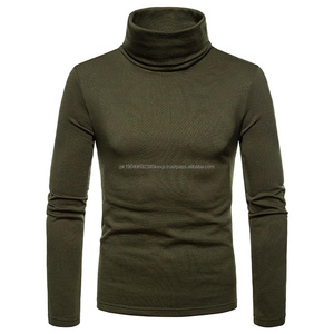 Jersey de punto de talla grande para hombre, suéter de cuello alto, sudadera de lana de invierno con cuello alto - Product Image 3