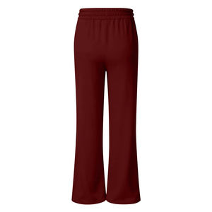 Pantalones Deportivos Acampanados de Diseño Personalizado al por Mayor, de Algodón y Felpa, Holgados para Exteriores, con Cintura Ajustable con Cordón, para Mujer - Product Image 3