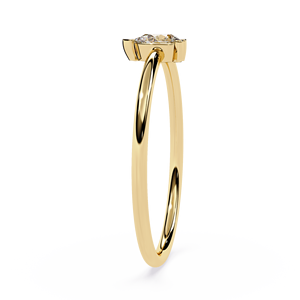 18K Pure Gold Minimalist Natural Solitaire Pear <b>Diamond</b> <b>Ring</b> IGI Certified Dainty Band Elegant Engagement Wedding Fine Jewelry - Product Image 3
