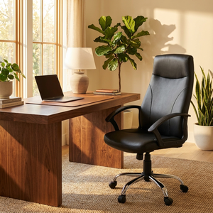 Modern Style Richmond Armchair Lift Chair Adjustable Headrest Massage Feature for Home Office Conference Use Made PU Aluminium - Product Image 4