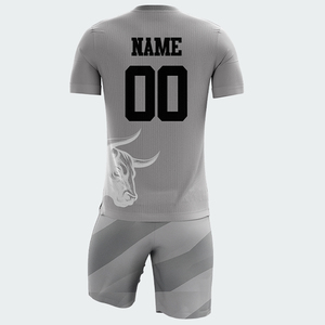 Uniformes de Fútbol de Manga Corta al por Mayor, de Alta Calidad, Cómodos, Transpirables, de Secado Rápido, 100% Poliéster, con Impresión Frontal por Transferencia de Calor - Product Image 5