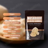 Complément alimentaire quotidien Vitahealthy à base d'extrait de champignon en formule sans sucre à l'allulose pour le bien-être, gommes à l'allulose aux champignons