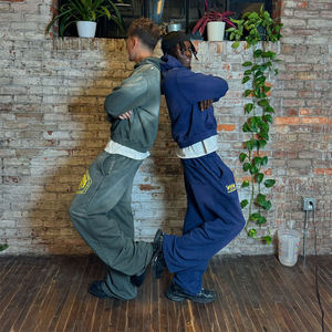 Conjunto de chándal personalizable de dos piezas con estampado sólido para hombre, pantalones de chándal con capucha de algodón grueso, logotipo bordado de talla grande - Product Image 2