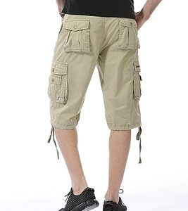 Venta al por mayor de pantalones cortos Cargo para hombre, ropa de calle informal para hombre, pantalones cortos Cargo de algodón hasta la rodilla, pantalones cortos Cargo de tela de secado rápido - Product Image 3