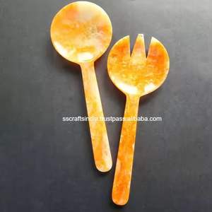 Juego de servidores de ensalada de resina de alta calidad, hecho a mano, respetuoso con el medio ambiente, apto para lavavajillas, regalo de boda, herramientas para ensalada, utensilios para servir al mejor precio - Product Image 4