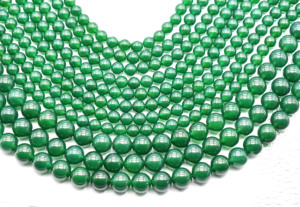 Cuentas de ónix verde natural y ágata verde, piedras preciosas minerales genuinas pulidas lisas redondas de 12mm disponibles en varios tamaños - Product Image 4