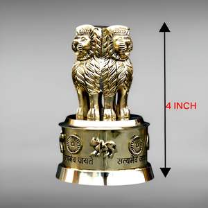 ประติมากรรมเสาอาโชกา ทำจากทองเหลืองโบราณ ขัดเงา ตกแต่งบ้านสไตล์โมเดิร์น - Product Image 3