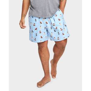 Short de pyjama en flanelle de satin de soie glacée pour hommes, peignoir XL long confortable avec impression de logo personnalisé pour la maison ou l'hôtel en bleu - Product Image 2