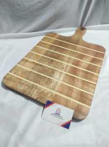 Plat à steak en bois massif de haute qualité, bois d'acacia naturel moderne pour restaurant, barbecue, service de viande, plateau et blocs - Product Image 3