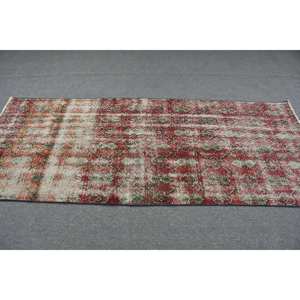 Alfombra turca de área grande, tradicional, rojo, Beige, 3,4x8,3 pies, Material de piel de lana, látex, rectángulo abstracto para habitación de pasillo, 10mm - Product Image 3