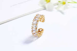 Dazzling Women Moissanite Solitaire <b>Ring</b> <b>925</b> Sterling <b>Silver</b> White Gold Plated Fine Jewelry Elegant Look - Product Image 2