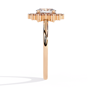 Anillo de Compromiso con Halo de Diamantes de Corte Oval Cultivados en Laboratorio con Certificación IGI, con Piedras Decorativas, Joyería Fina, Anillo de Novia para Mujer - Product Image 6