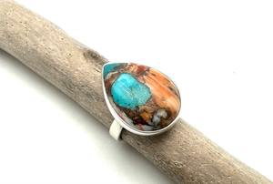 แหวนพลอยเทอร์ควอยซ์เงินสเตอร์ลิงเครื่องประดับทำมือแหวนเงินสไตล์ Boho สำหรับเป็นของขวัญสำหรับผู้หญิงตาม925 - Product Image 4