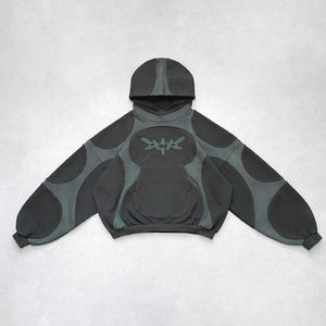 Chaqueta de Forro Polar con Capucha, Estilo Hip Hop, Personalizada con Logotipo de Cristal y Pedrería, Moda Urbana Unisex, 100% Algodón - Product Image 6