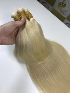 Cabello corporal Rubio vietnamita virgen 100%, cabello a granel liso Natural de gama alta para extensiones de pelucas personalizadas, trama única sin procesar - Product Image 3