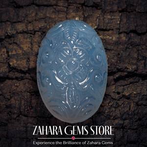 Calcedonia azul hecha a mano de alta calidad, piedra preciosa tallada, corte ovalado Natural, cambio de Color, la mejor joyería a granel, piedras preciosas sueltas - Product Image 4
