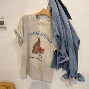 2025 verano nuevo estilo suelto, camisa de manga corta de conejo poco común - Product Image 3