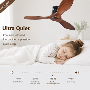 Mid Century Modern 42 Inch <b>Ceiling</b> <b>Fan</b> Without Light Wood Blade 3 Blade Design Quiet Motor <b>Remote</b> <b>Control</b> for Home - Product Image 3
