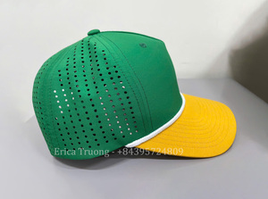 Casquette de sport de forme personnalisée casquette de baseball imperméable découpée au laser marque vente en gros corde chapeaux de camionneur Snap Back Injae Vina - Product Image 2