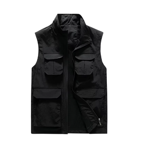 Top à la mode hommes chasse multi poches avec Logo personnalisé gilet pêche chasse séchage rapide gilet en gros - Product Image 2