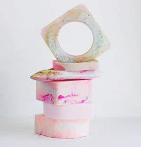 Pulsera Multicolor exagerada y deslumbrante para mujer, brazalete de estilo clásico, ancho, Irregular, cuadrado, acrílico, Diamante principal - Product Image 3