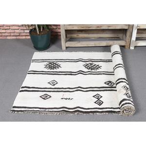 Tapis turc, tapis d'appoint 3,1x6,3 pieds, tapis Kilim blanc ombré - Product Image 5