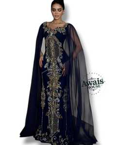 Robes de soirée de mariage de luxe de haute qualité, style empire, broderie de cristaux, perles, perles, longueur au sol, coupe en A, soutien-gorge intégré - Product Image 4