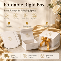 Boîte cadeau de luxe personnalisée gaufrée pliable pour soins de la peau avec nœud en ruban, couvercle et base rigides en carton pour ensembles cosmétiques de spa