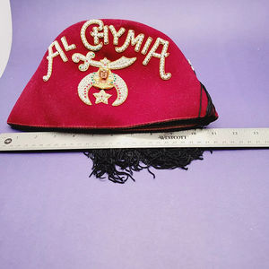 Chapeau de Fès Shriners Vintage avec pompon et strass franc-maçon chapeau maçonnique - Product Image 5
