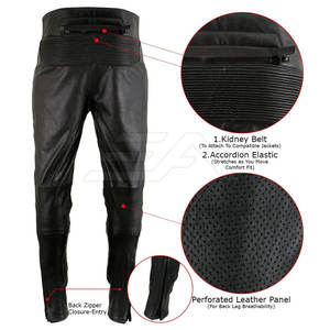 กางเกงหนังทรงตรงน้ำหนักเบาติดกระดุมผ่าหน้า  โลโก้สั่งทำได้  ขายดี  สไตล์ลำลอง สีพื้น - Product Image 3