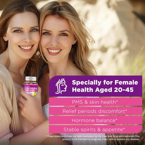 Gummies à l'huile d'onagre en marque privée OEM pour l'équilibre hormonal, le soulagement naturel du syndrome prémenstruel et le soutien à la ménopause, gummies végétaliennes - Product Image 5