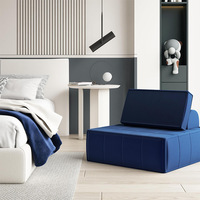 Multifunktionales Klappbares Sofabett-Set Stoff Hochdichte Schwammfüllung Italienischer Stil Modernes Minimalistisches Design Wohnzimmer