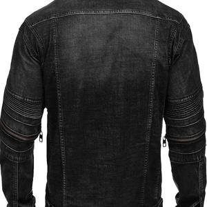 High Street Solid Color <b>Denim</b> <b>Jacket</b> For Men Winter Cotton OEM Custom Made <b>Jacket</b> For Men - Product Image 3